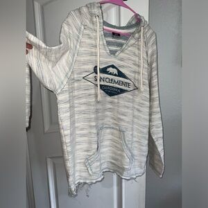 MV Sport Hooded Vneck Sweater size L